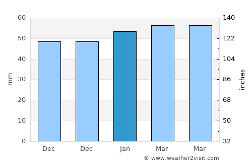 Alīgūdarz average rain in January