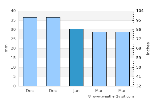 Aliman average rain in January