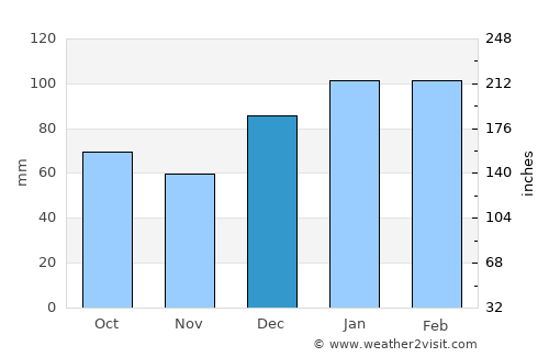 Allendale average rain in December