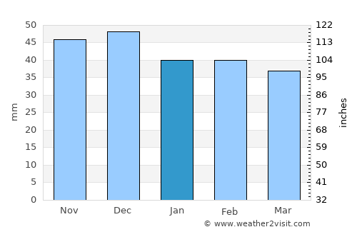 Almaşu Mare average rain in January