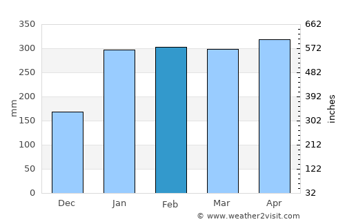Altamira average rain in February