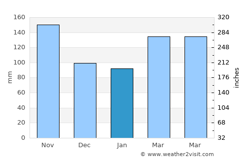 Altamira average rain in January