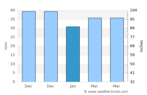 Altınhisar average rain in January