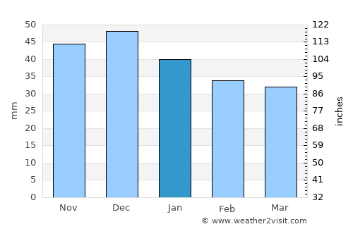 Aluniş average rain in January