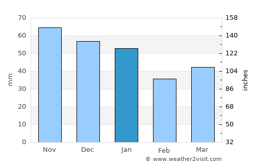Alvesta average rain in January
