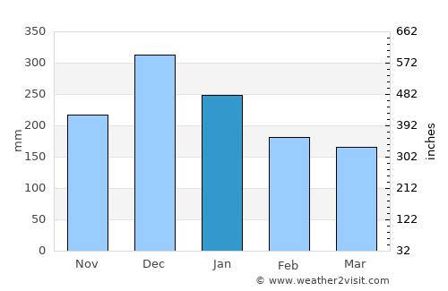 Alvinópolis average rain in January