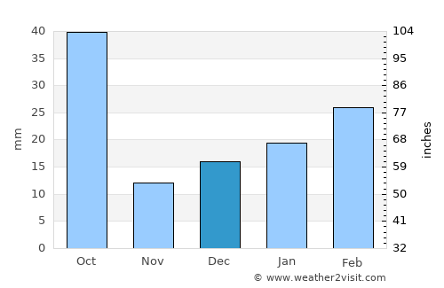 Amarkantak average rain in December