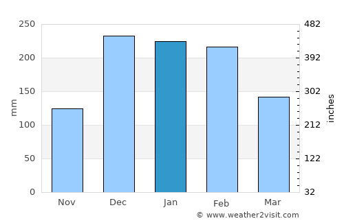 Ambalavao average rain in January
