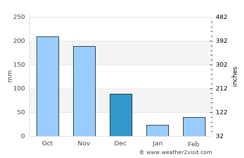 Ambasamudram average rain in December