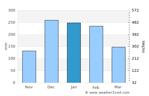 Ambatofinandrahana average rain in January