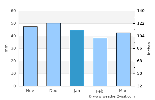 Amberg average rain in January
