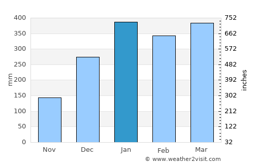 Ambodifotatra average rain in January