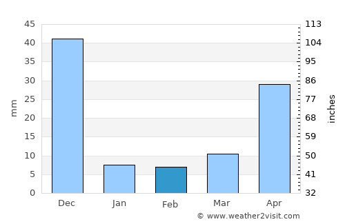 Ambur average rain in February