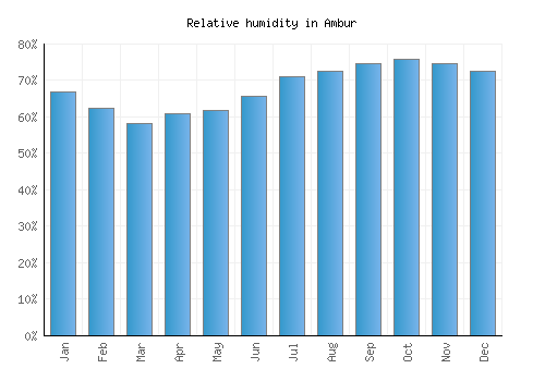 Ambur relative humidity averages