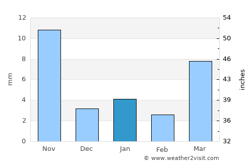 Amet average rain in January