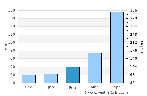 Amguri average rain in February