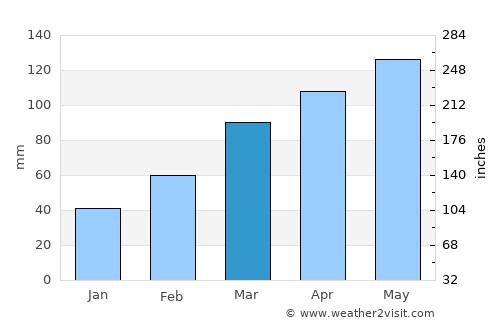 Ami average rain in March