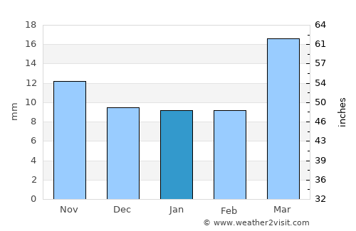 Amidon average rain in January