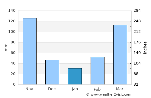 Amolatar average rain in January