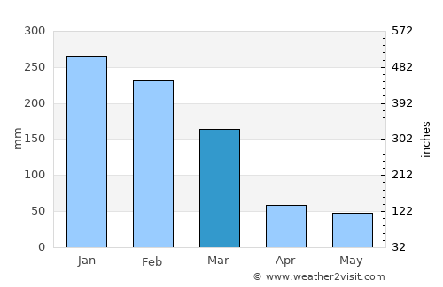Amparo average rain in March