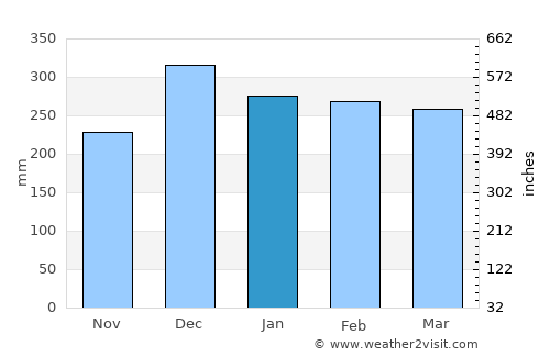 Amuntai average rain in January