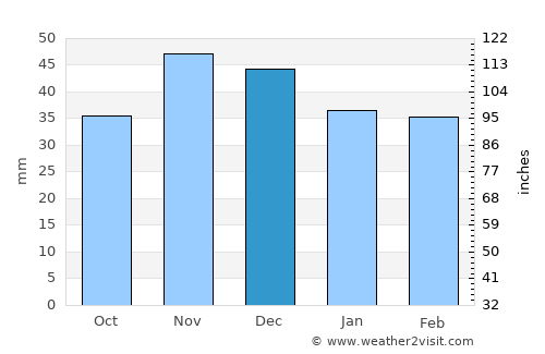 Amzacea average rain in December