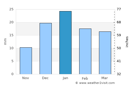 An Nāşirīyah average rain in January