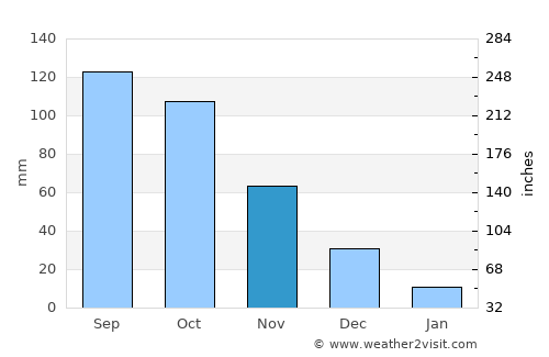 Anaco average rain in November