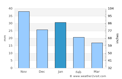 Anadyr’ average rain in January