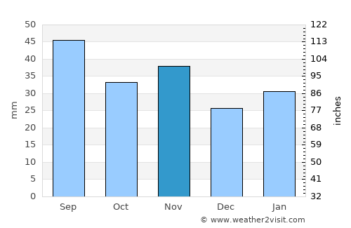 Anadyr’ average rain in November