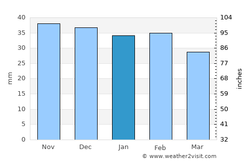 Anenii Noi average rain in January