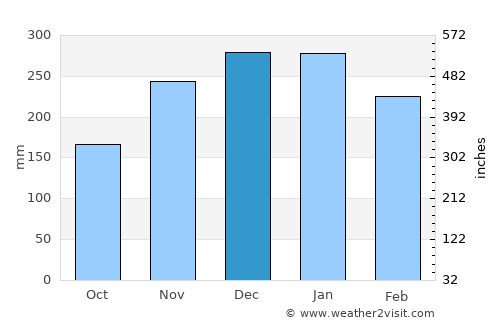 Anicuns average rain in December