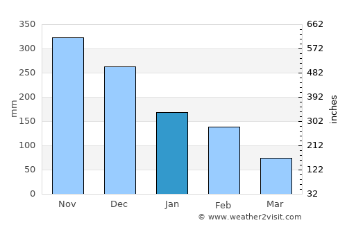 Annotto Bay average rain in January