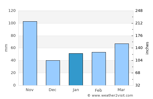 Anse-à-Veau average rain in January