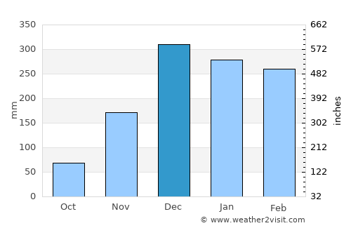 Antananarivo average rain in December