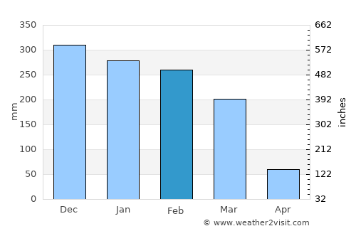 Antananarivo average rain in February