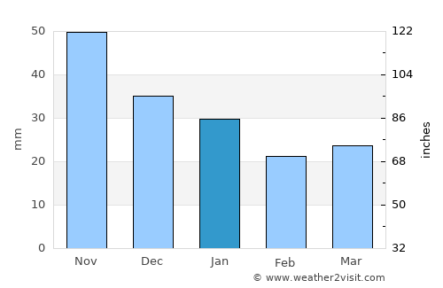 Anzhero-Sudzhensk average rain in January