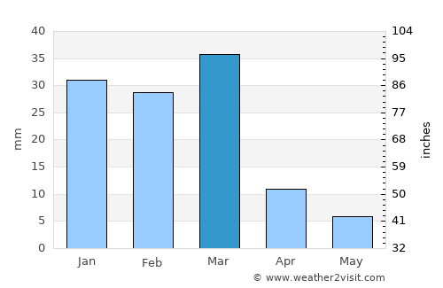 Apache Junction average rain in March