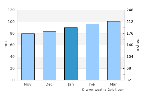 Apex average rain in January
