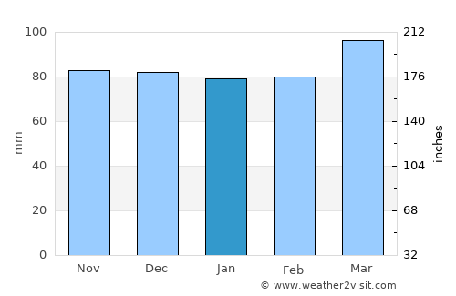 Appomattox average rain in January