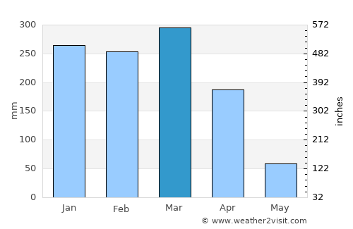 Araguaína average rain in March