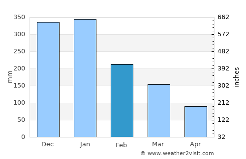 Arai average rain in February
