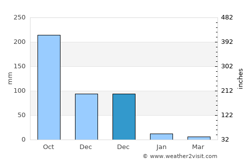 Arakkonam average rain in December