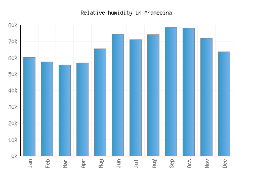 Aramecina relative humidity averages
