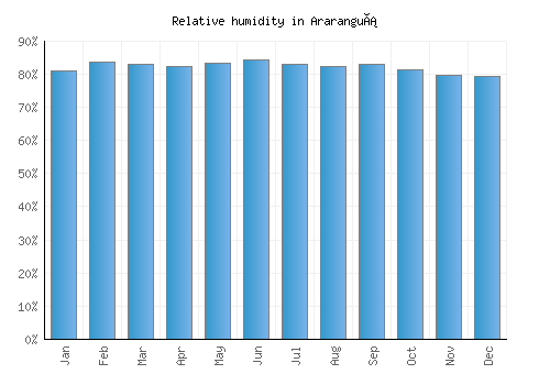 Araranguá relative humidity averages