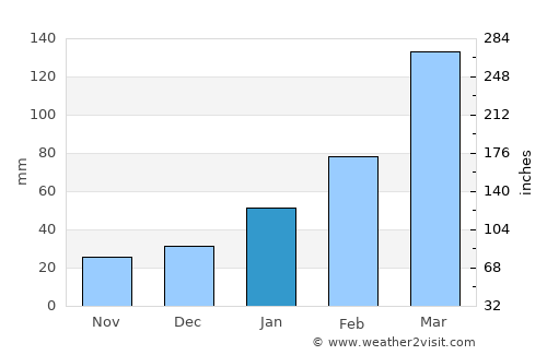 Arcoverde average rain in January