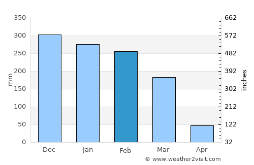 Arivonimamo average rain in February