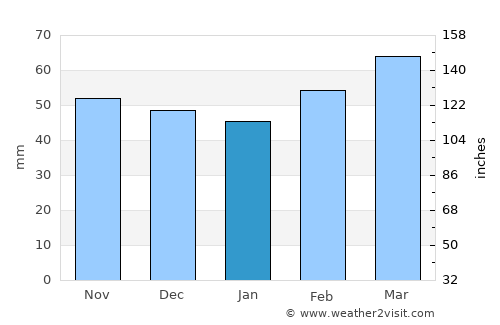 Arlington average rain in January