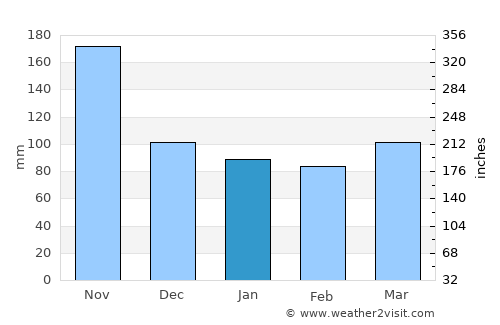 Arnoldstein average rain in January