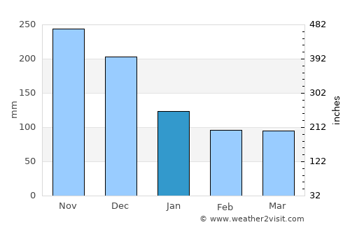 Arroyo Salado average rain in January